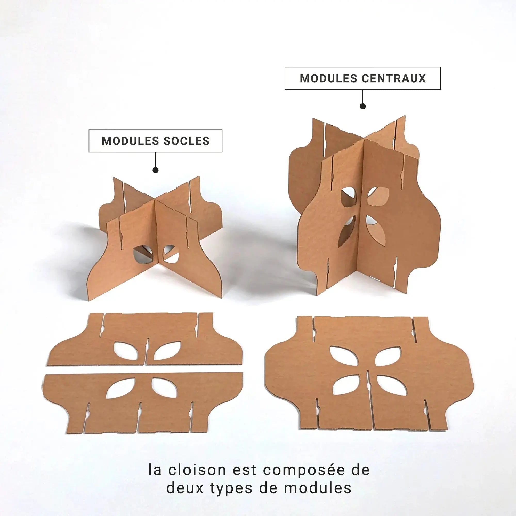 Claustra Écru - pack 48 pièces Studio Carton Brut