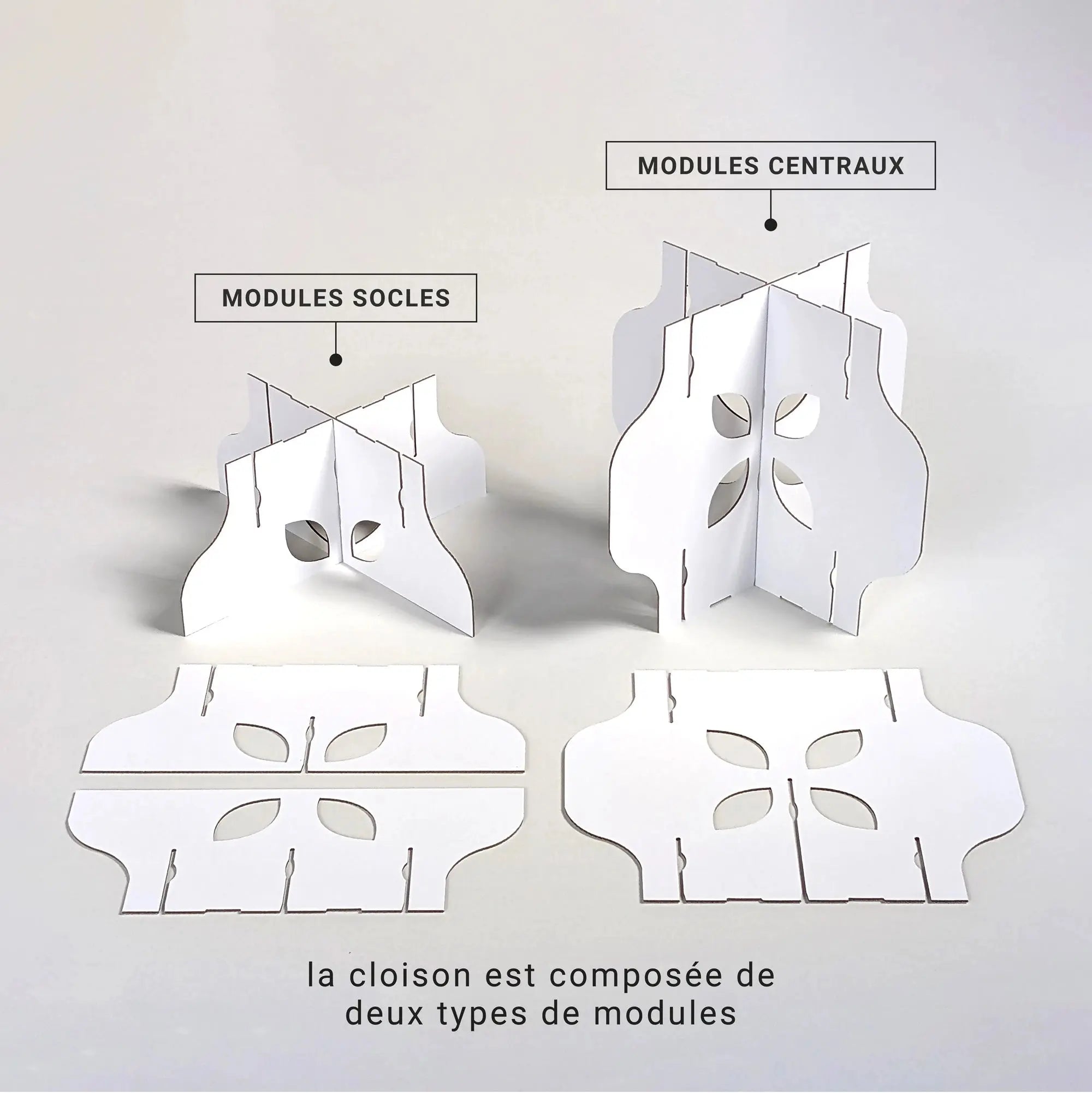 Claustra Blanche - pack 48 pièces Studio Carton Brut