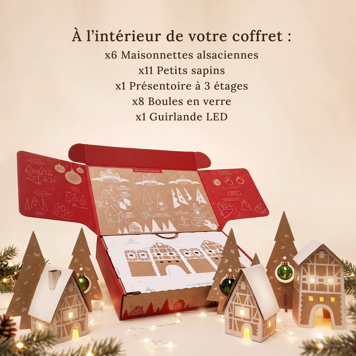 Village de Noël en carton Studio Carton Brut